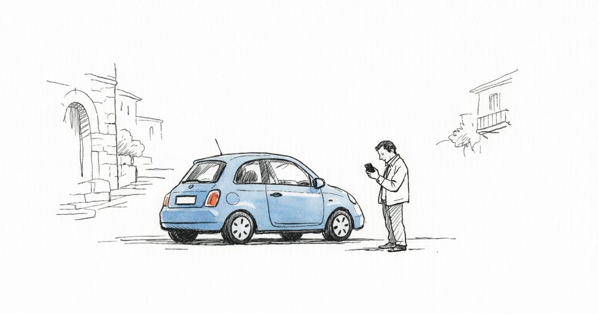 Automobilista che confronta online i preventivi delle compagnie assicurative auto